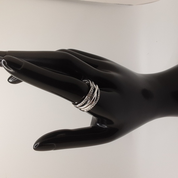 Authentic Pandora Sparkling and Polished Lines Ring - EUC - Picture 4 of 16